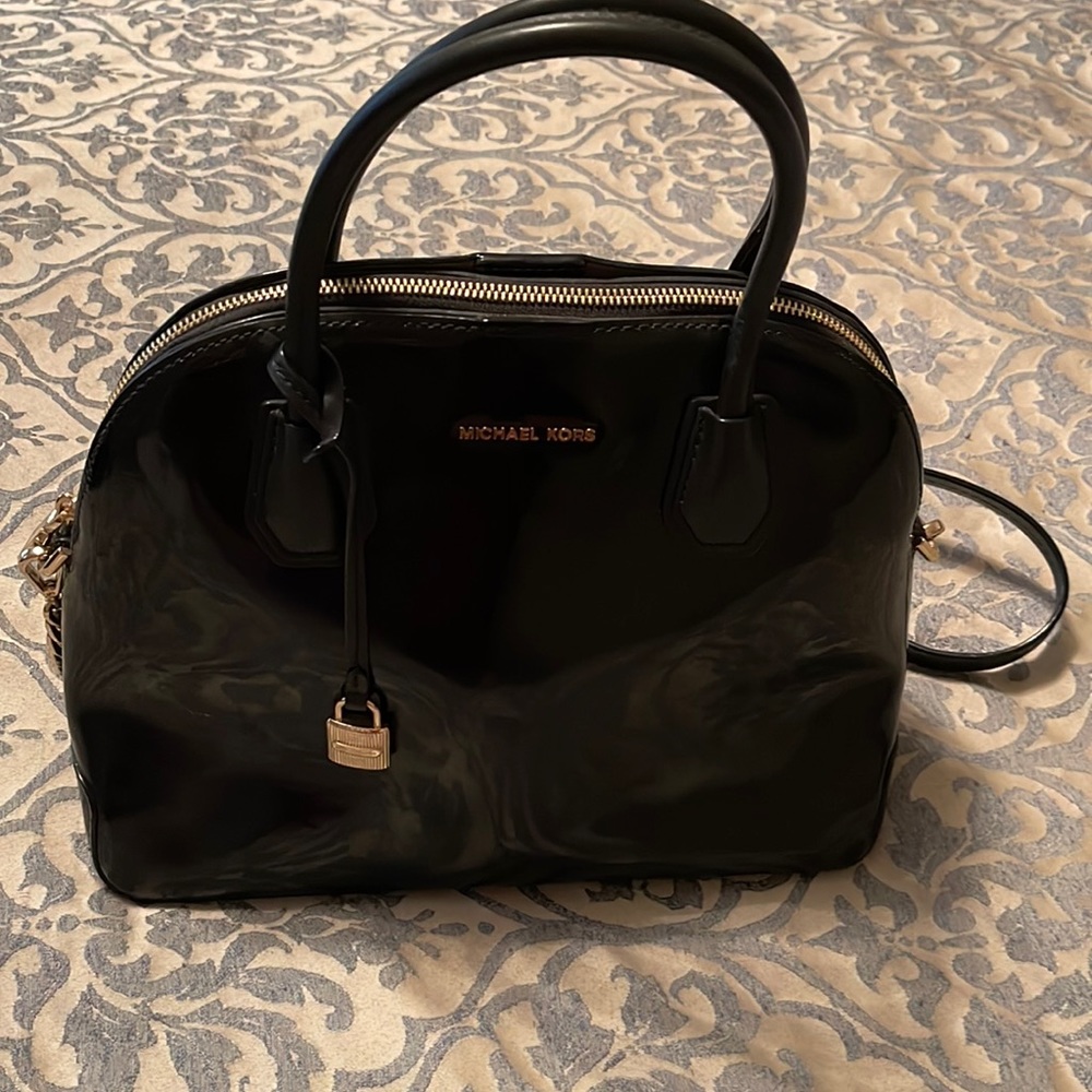 Black patent leather bag. Michael Kors Black Patent Bag